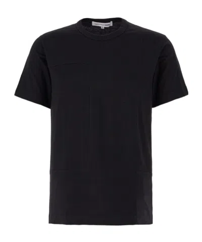 Comme Des Garçons Crew-neck Plain Cotton T-shirt In Black