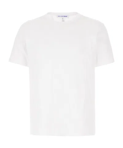 Comme Des Garçons Crew-neck Pure Cotton T-shirt With Short Sleeves In White