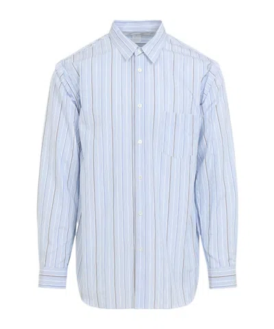 Comme Des Garçons Shirt Striped Long-sleeved Shirt In Multicolour