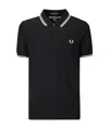 Comme Des Garçons Fred Perry Strong Will Polo Shirt In Black