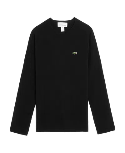 Comme Des Garçons Shirt X Lacoste Crewneck Jumper In Black