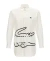 Comme Des Garçons Shirt Collaboration With Lacoste Featuring Graphic Print In White