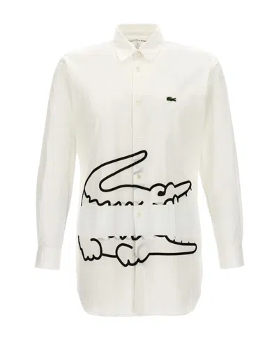 COMME DES GARÇONS COMME DES GARÇONS SHIRT X LACOSTE GRAPHIC PRINTED BUTTONED SHIRT