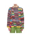 Comme Des Garçons Multicolor Patchwork Sweater In Green