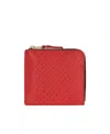 Comme Des Garçons Wallet Leather Zipped Coin Purse In Red