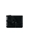 Comme Des Garçons Wallet Cdg Reversed Hem Serie Zipped Pouch In Black