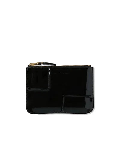Comme Des Garçons Wallet Cdg Reversed Hem Serie Zipped Wallet In Black