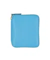 Comme Des Garçons Wallet Classic Zip Around Wallet In Blue