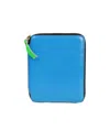Comme Des Garçons Wallet Colour-block Zipped Wallet In Blue