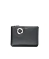Comme Des Garçons Wallet Eyelet Detailed Zip-up Wallet In Black