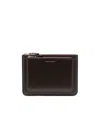 Comme Des Garçons Wallet Outside Pocket Detailed Wallet In Brown