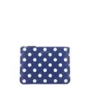 Comme Des Garçons Wallet Polka Dot Clutch Bag In Blue