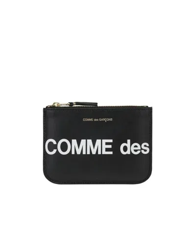 COMME DES GARÇONS COMME DES GARÇONS WALLET LOGO PRINTED ZIPPED WALLET
