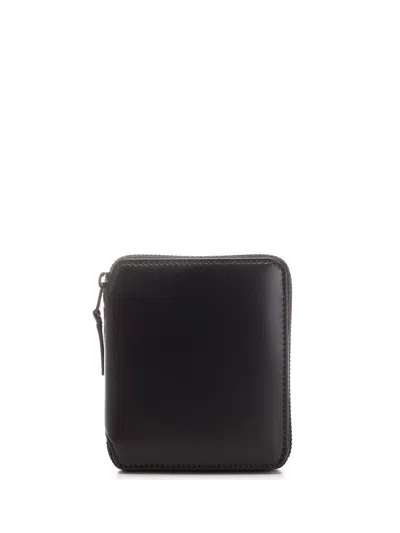 Comme Des Garçons Compact Zipped Wallet In Black