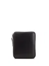 Comme Des Garçons Vertical Zip Around Wallet With Coin Pocket In Black