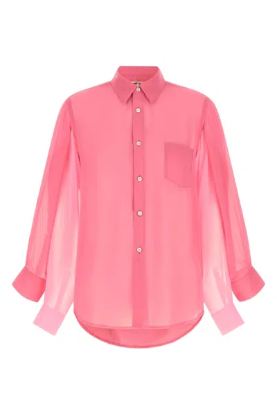 Comme Des Garçons Conceptual Double-sleeve Blouse In Pink