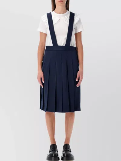 Comme Des Garçons Contemporary Midi Suspender Dress In Blue