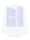 Comme Des Garçons White Long Sleeve Striped Shirt
