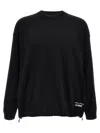 Comme Des Garçons Contrasting Logo Embroidery Cotton Sweater In Black