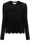 Comme Des Garçons Contrasting-trim Jumper In Black