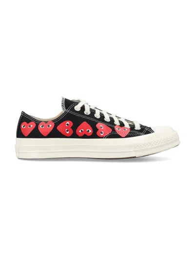 Comme Des Garçons Converse Multi Heart Low Top In Black