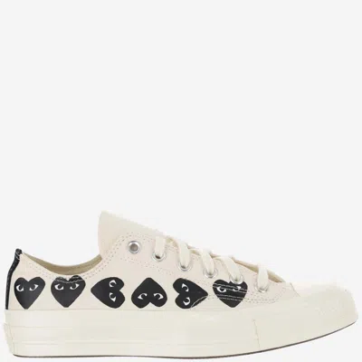 Comme Des Garçons Converse X  Play Chuck 70 Sneakers In Ivory