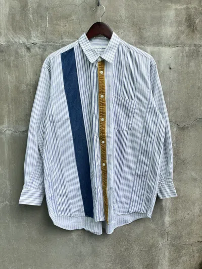 Pre-owned Comme Des Garçons Corduroy Placket Button Up Shirt In Multi