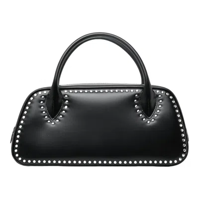 Comme Des Garçons Corti Studded Shoulder Bag In Black