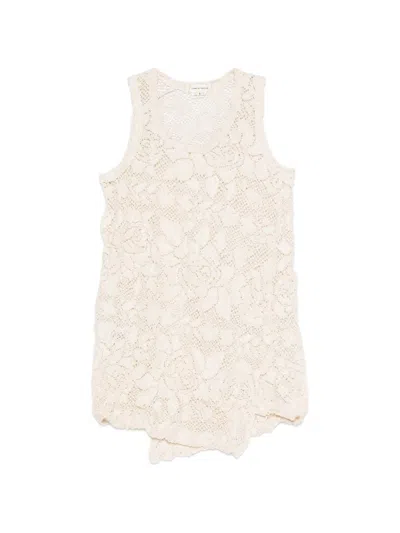 Comme Des Garçons Cotton Blend Tank Top In Neutral