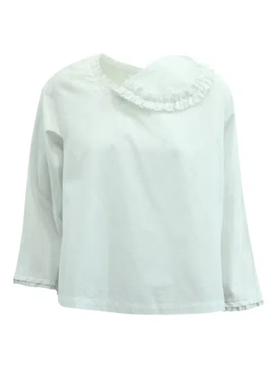 Pre-owned Comme Des Garçons Cotton Blouse In White