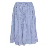 Comme Des Garçons Striped-pattern Drawstring-fastening Midi Skirt In Blue