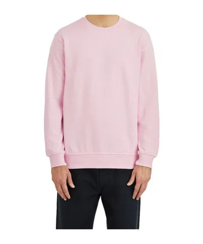 Comme Des Garçons Cotton Crew Neck Sweatshirt In Pink