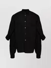 Comme Des Garçons Cotton Double Sleeve Shirt With Box-pleat In Black