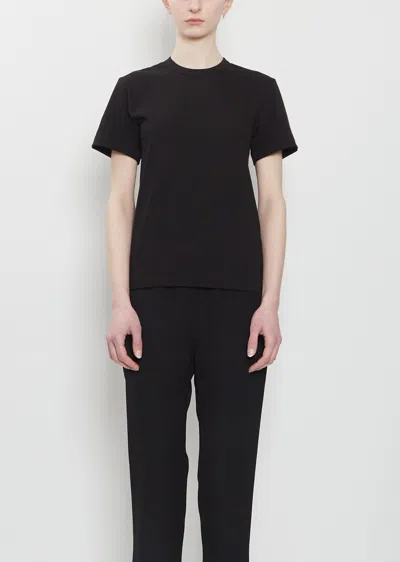 Comme Des Garçons Cotton Jersey Back Logo Tee In Black
