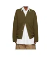 Comme Des Garçons Cotton Jersey Cardigan In Green