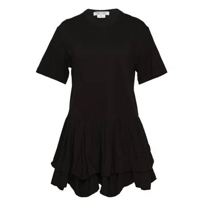 Comme Des Garçons Cotton Jersey Dress In Black