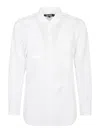 Comme Des Garçons Cotton Shirt Cut-out Long Sleeves In White