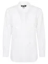 Comme Des Garçons Cotton Shirt Cut-out Long Sleeves In White