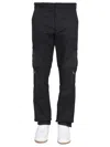 Comme Des Garçons Cotton Trousers With Reinforced Knees In Black