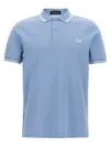 Comme Des Garçons Graphic Print Polo Shirt Fred Perry In Blue