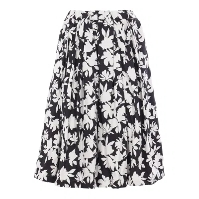 Comme Des Garçons Comme Des Garcons All-over Floral Printed Skirt In Multi