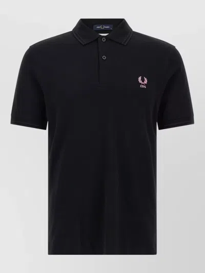 Comme Des Garçons Comme Des Garcons X Fred Perry Short-sleeve Polo Shirt In Black