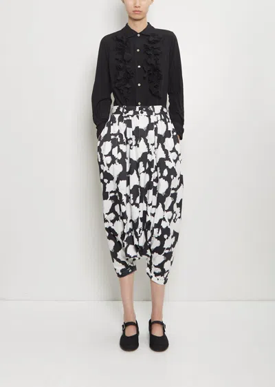 Comme Des Garçons Cotton Satin Pique Floral Skirt Pants
