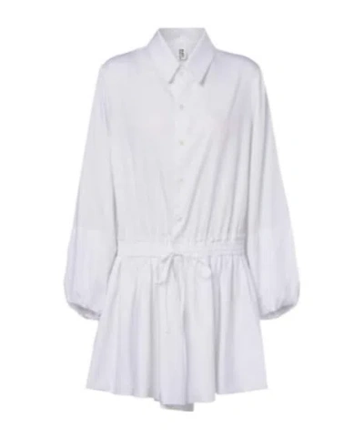 Comme Des Garçons Cotton Shirt Dress In White
