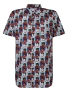 Comme Des Garçons Muhammad Ali Printed Shirt In Multicolor