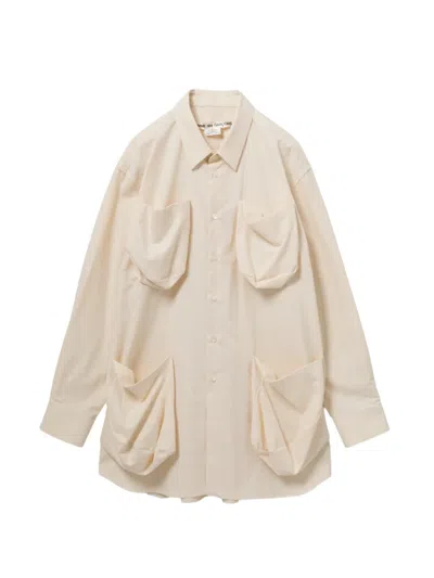 Comme Des Garçons Cotton Shirt In Neutral