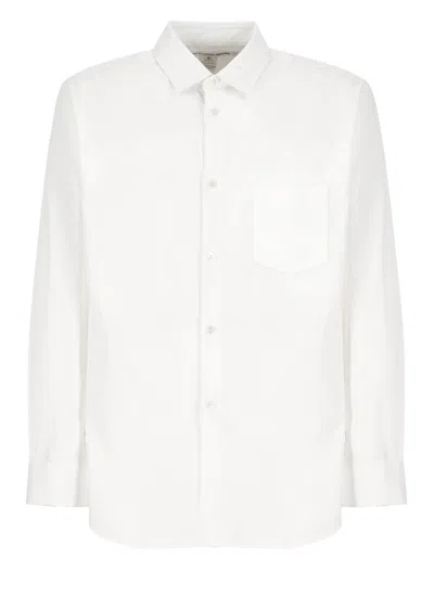 Comme Des Garçons Cotton Shirt In White