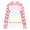 Comme Des Garçons Cotton Stripe Colored Pattern Tee In Multi