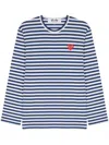 Comme Des Garçons Cotton T-shirt In Blue