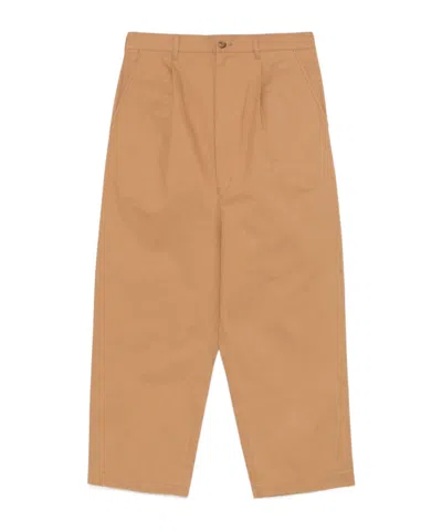 Comme Des Garçons Cotton Trousers In Brown